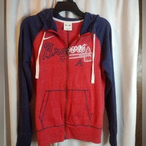 Nike Atlanta Braves Zip Up Cotton Jacket With Hood